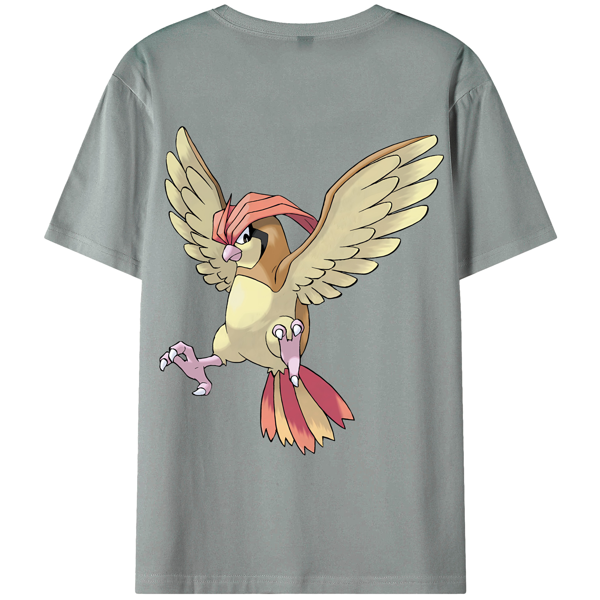 （画像用） ポケットモンスター Pokémon 綿100％ メンズ半袖Tシャツ（バックプリント） 通気性